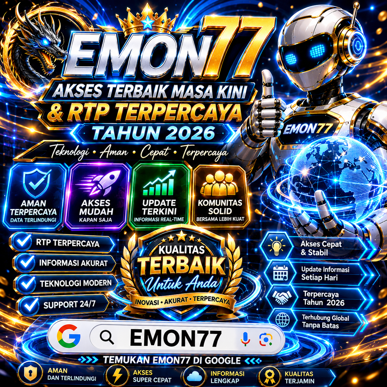EMON77: Akses Terbaik Masa Kini & RTP Terpercaya Tahun 2026